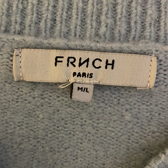 Frnch blue sweater in size large - Picture 3 of 6